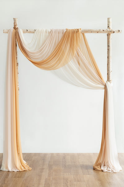 Wedding Arch Drapes in Lavender Aster & Burnt Orange