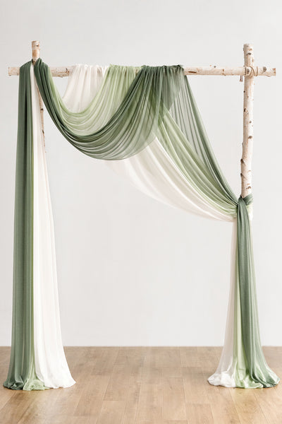 Easy Hanging Sheer Arch Draping (Set of 3) - 11 Colors