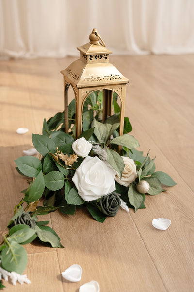 2ft Flower Garlands in Champagne Christmas | Clearance