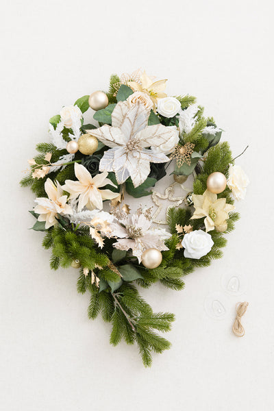 Christmas Wreath in Champagne Christmas | Clearance