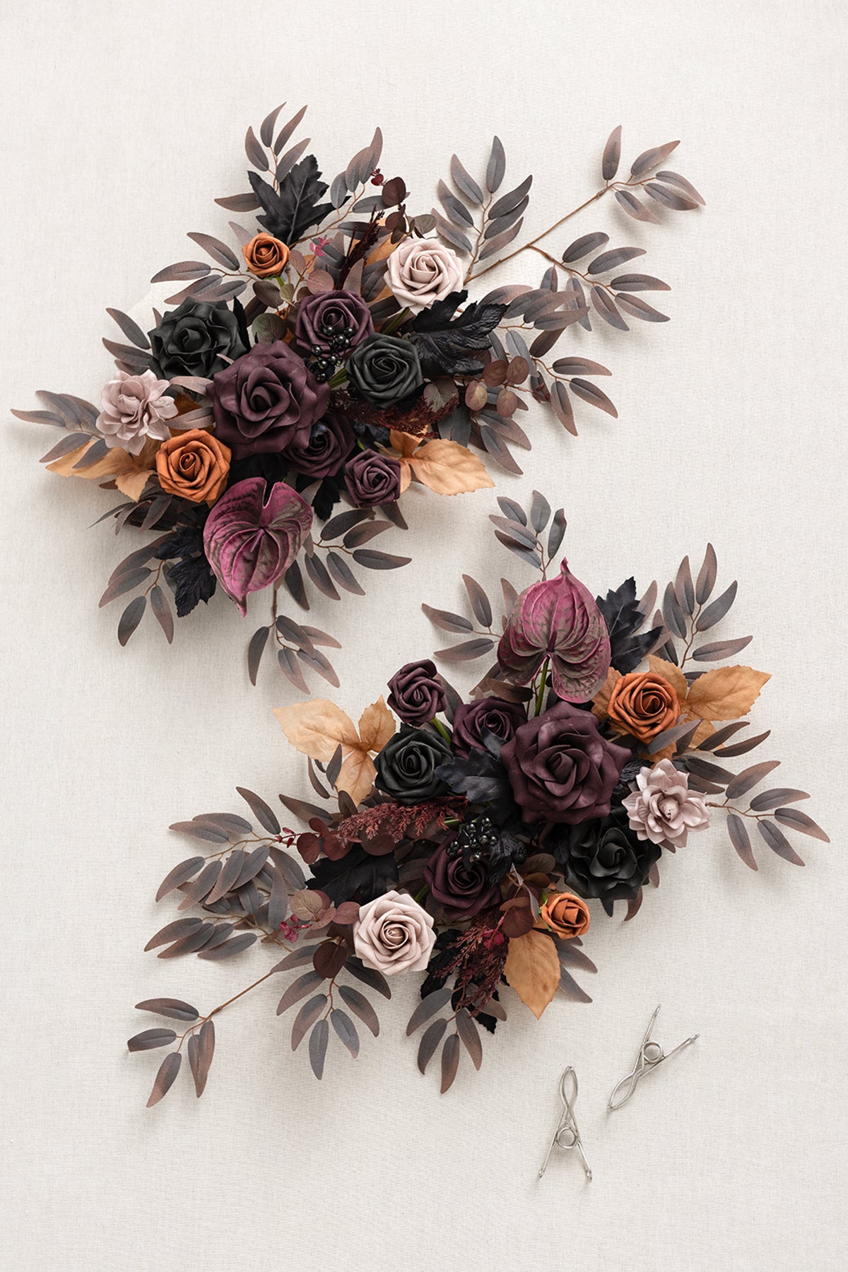 Head Table Floral Swags in Twilight Purple & Harvest Orange