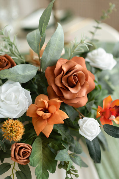 Flash Sale | Head Table Floral Swags in Orange & Olive Green | Clearance
