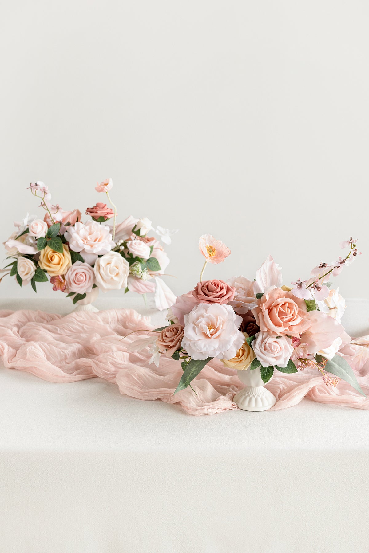 Large Floral Centerpiece Set in Blush Coral