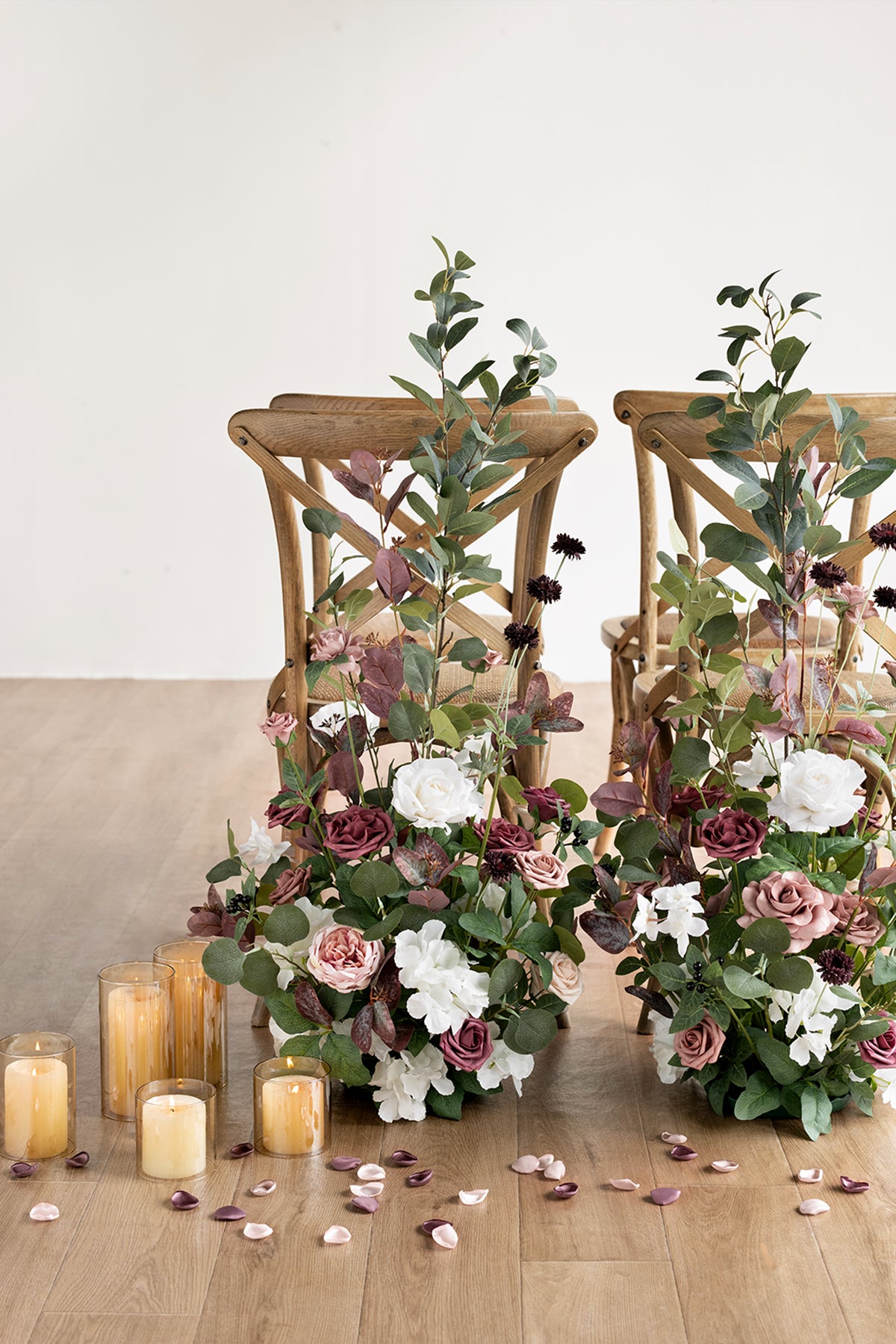 Altar Decor Free-Standing Flowers in Dusty Rose & Mauve