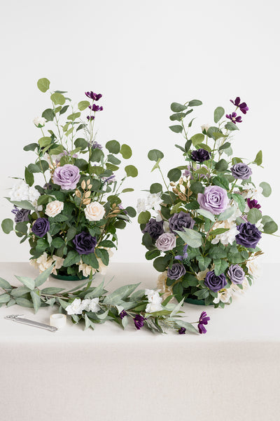 Altar Decor Free-Standing Flowers in Lilac & Gold