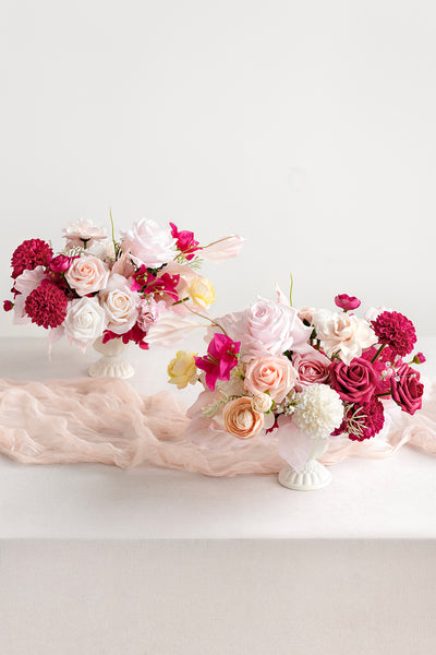 Large Floral Centerpiece Set in Passionate Pink & Blush