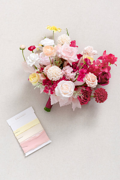 Medium Free-Form Bridal Bouquet in Passionate Pink & Blush