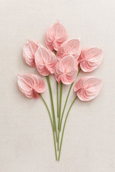 15" Anthurium Flowers with Stem