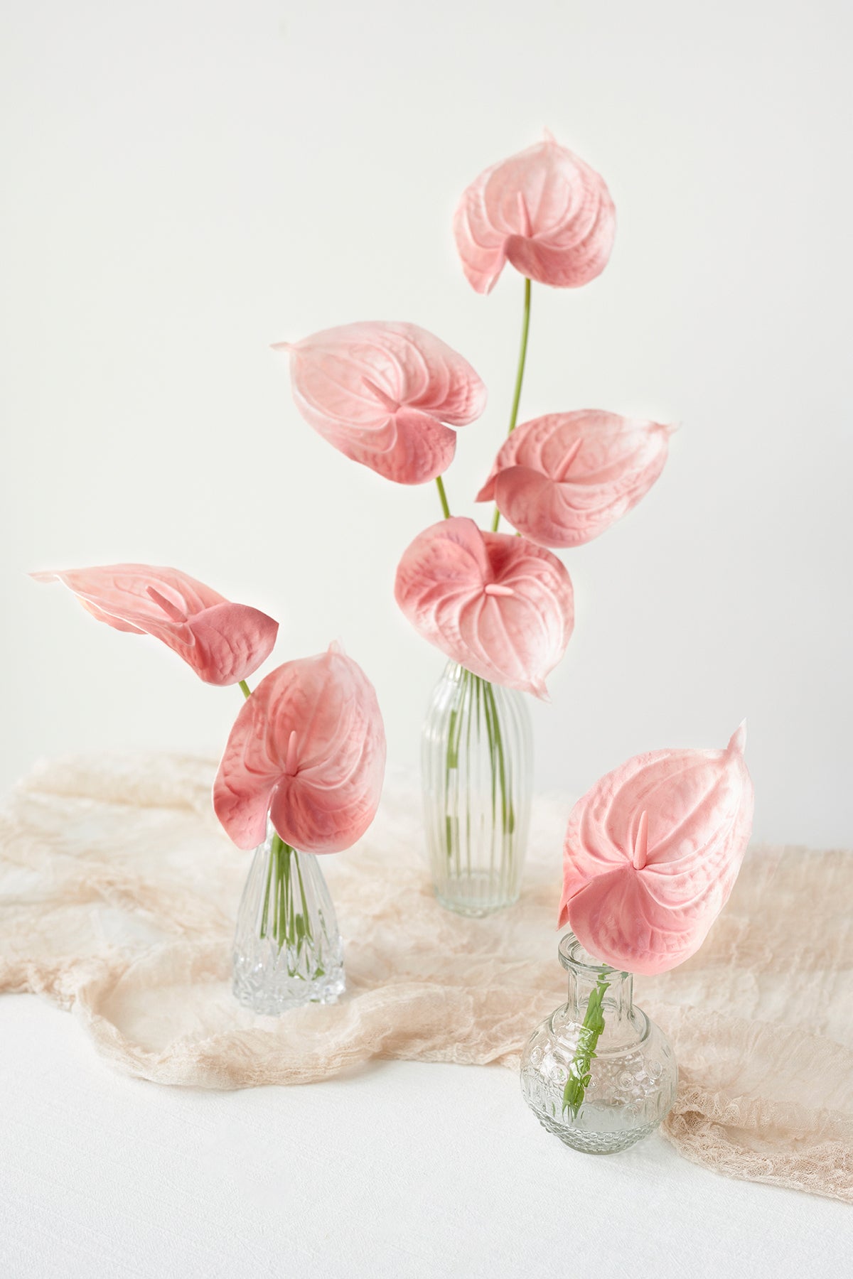 15" Anthurium Flowers with Stem