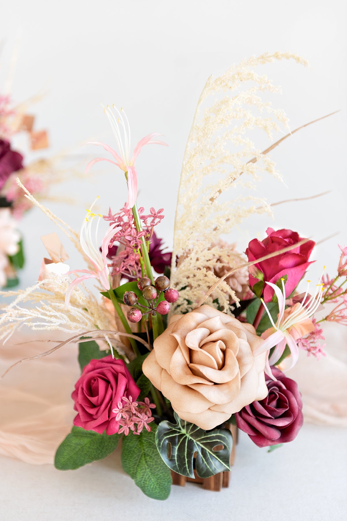Centerpiece Flower Arrangements in Valentine Magenta