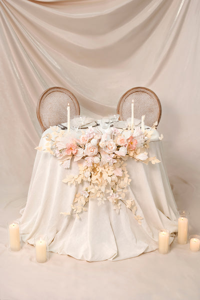 Sweetheart Table Floral Swags in Glowing Blush & Pearl | Clearance