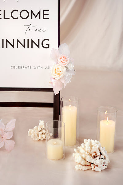 Flower Sign Decor in Glowing Blush & Pearl