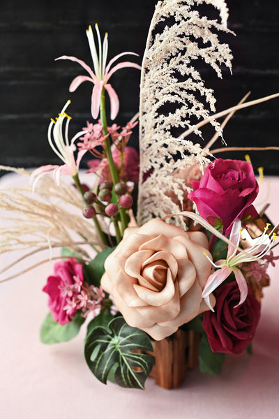 Centerpiece Flower Arrangements in Valentine Magenta
