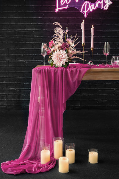 Flower Arrangement Set for Table in Valentine Magenta | Clearance