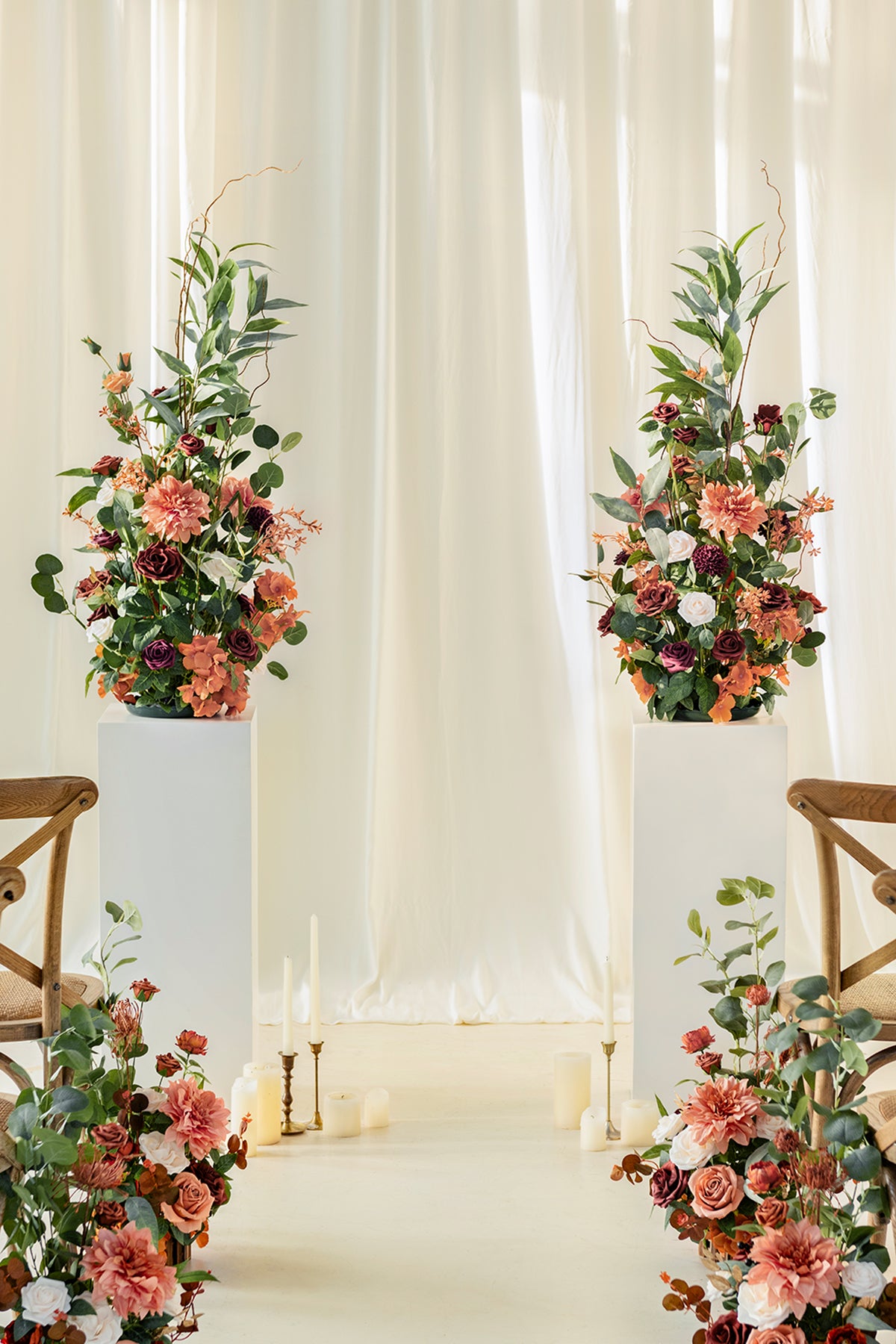 Pre-Arranged Wedding Flower Packages in Sunset Terracotta