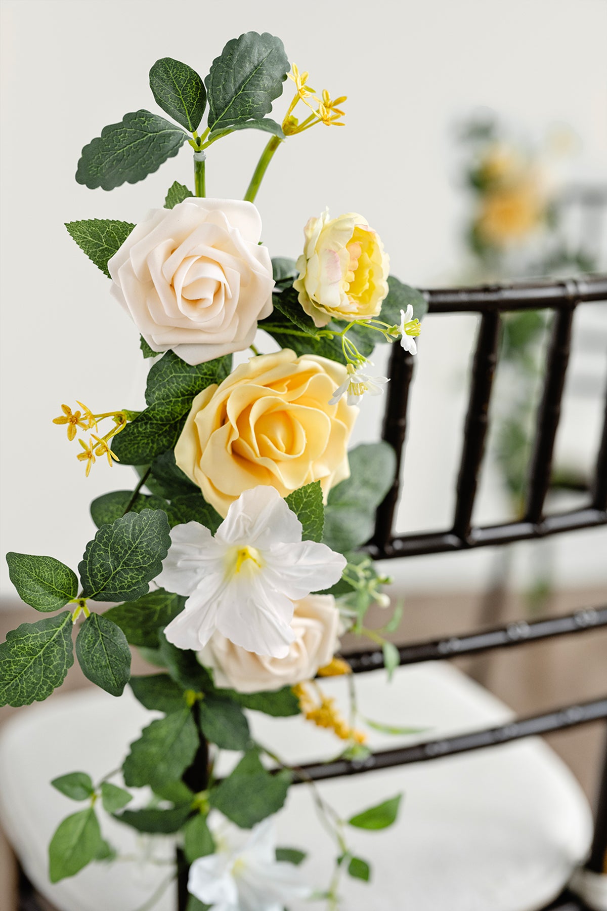 Wedding Hanging Chair Back Decoration in Lemonade Yellow