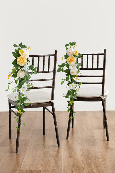 Wedding Hanging Chair Back Decoration in Lemonade Yellow | Clearance