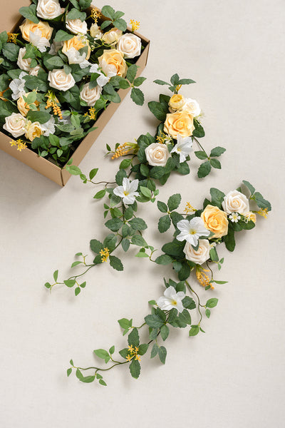 Wedding Hanging Chair Back Decoration in Lemonade Yellow | Clearance