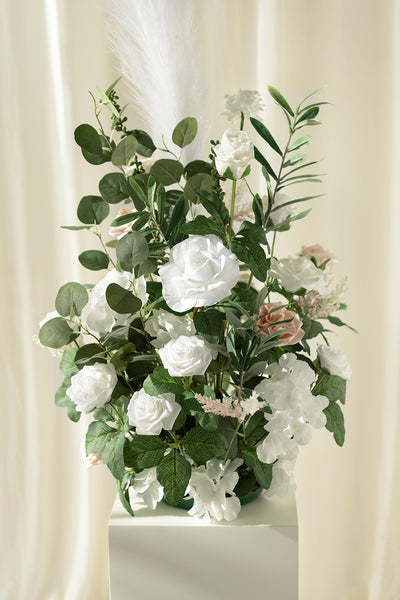 Altar Decor Free-Standing Flowers in White & Sage