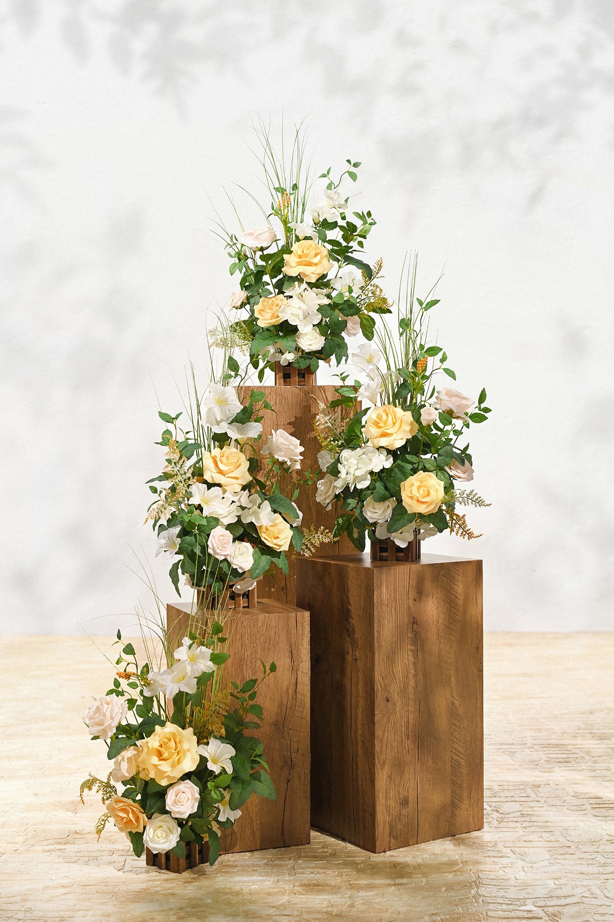 Wedding Aisle Runner Flower Arrangement in Lemonade Yellow | Clearance