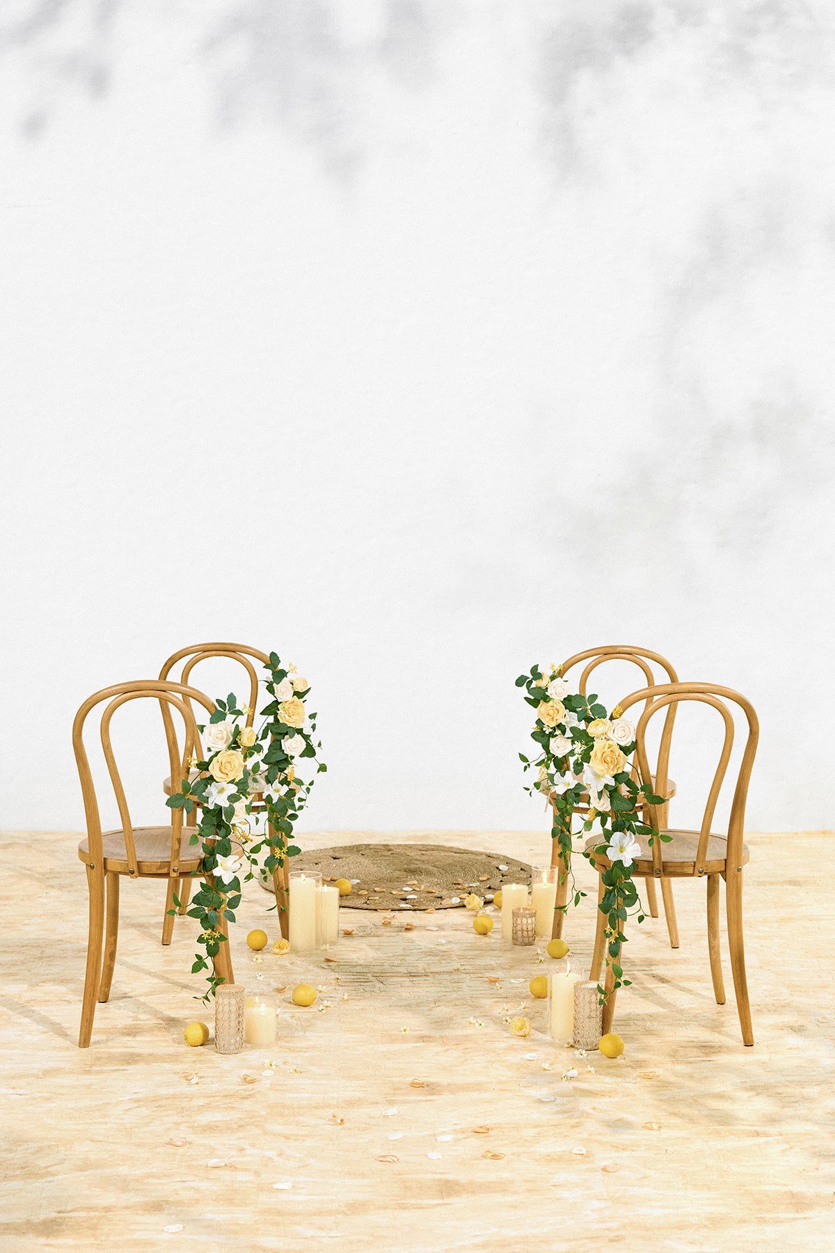 Wedding Hanging Chair Back Decoration in Lemonade Yellow