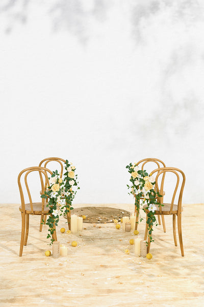 Wedding Hanging Chair Back Decoration in Lemonade Yellow | Clearance