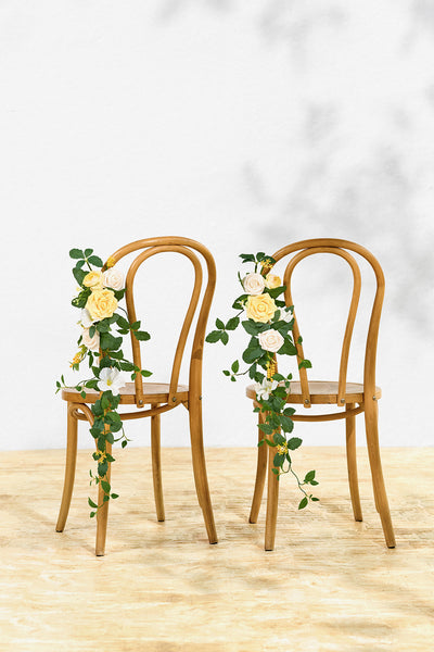 Wedding Hanging Chair Back Decoration in Lemonade Yellow