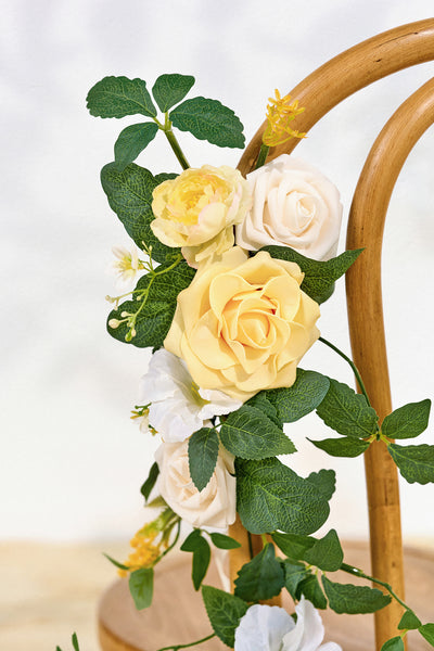Wedding Hanging Chair Back Decoration in Lemonade Yellow | Clearance