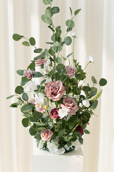 Altar Decor Free-Standing Flowers in Dusty Rose & Cream