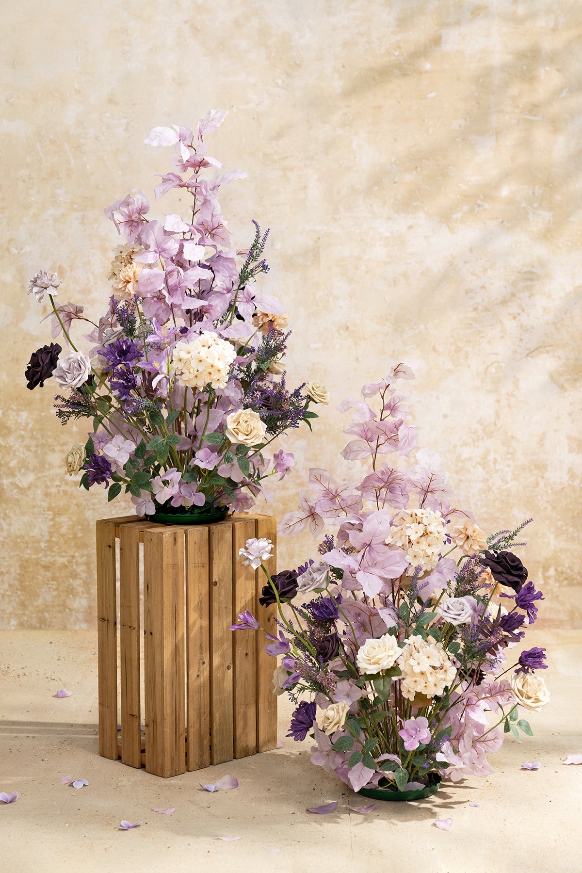 Altar Decor Free-Standing Flowers in French Lavender & Plum