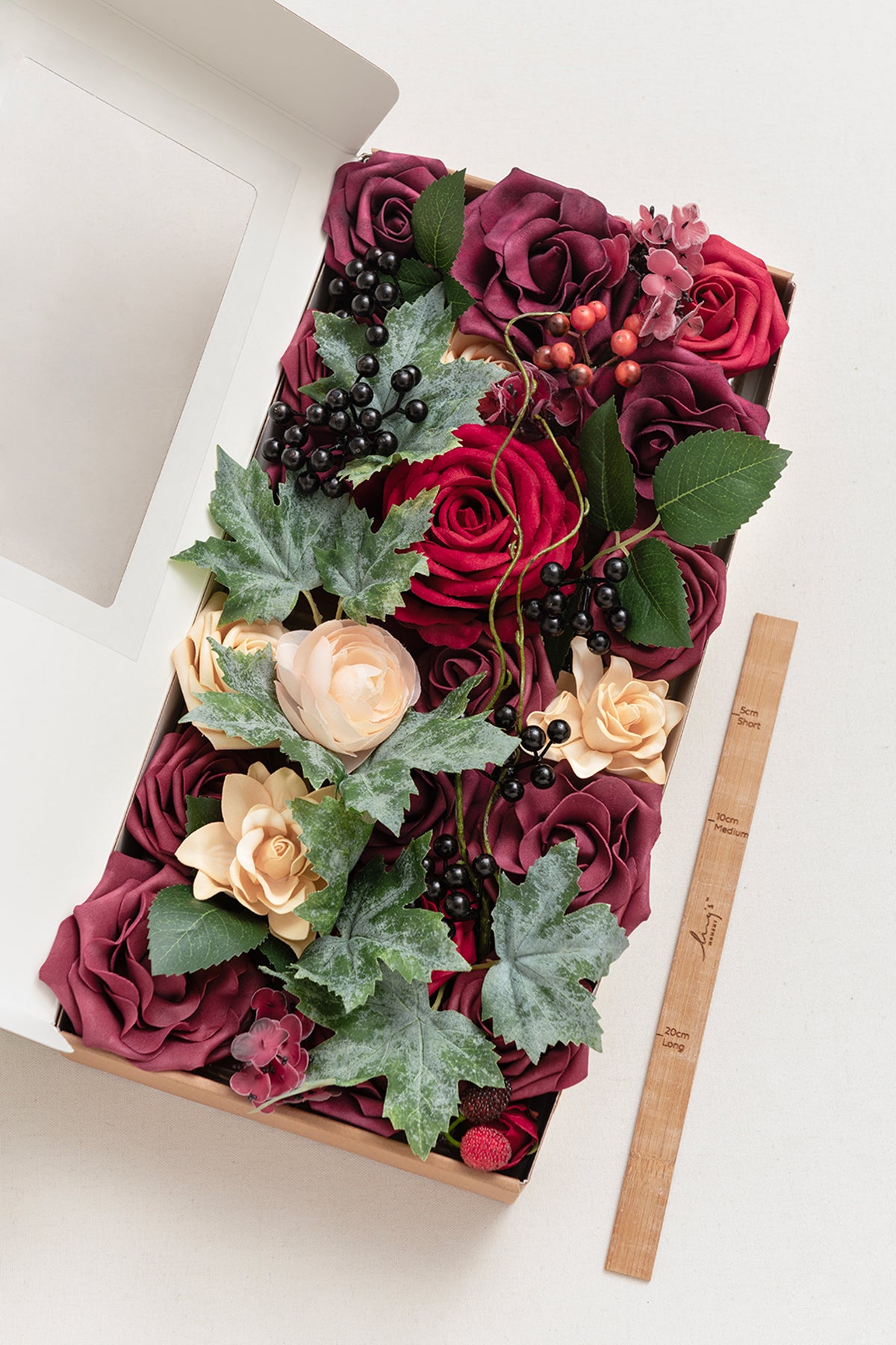 Burgundy & Marsala Designer Flower Boxes
