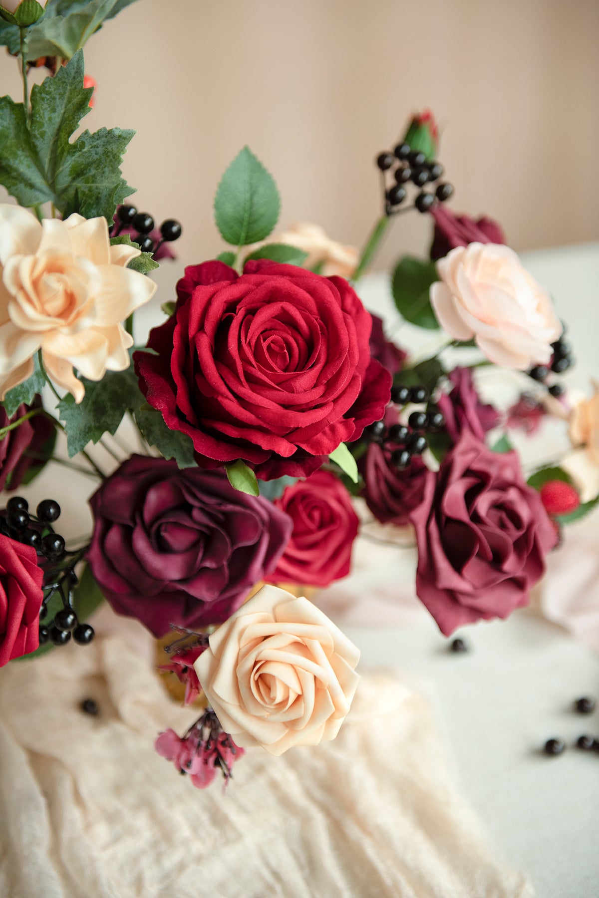 Burgundy & Marsala Designer Flower Boxes