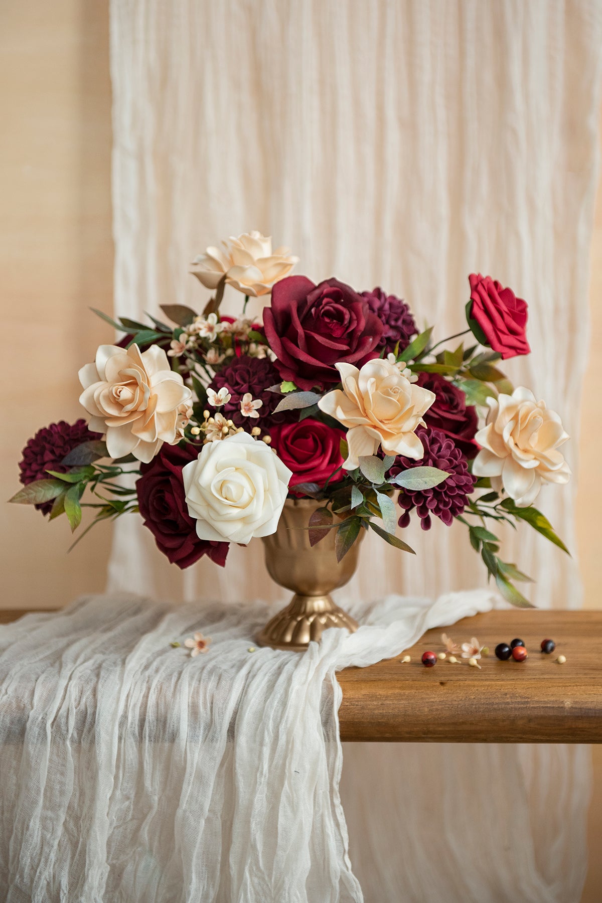 Burgundy & Marsala Designer Flower Boxes