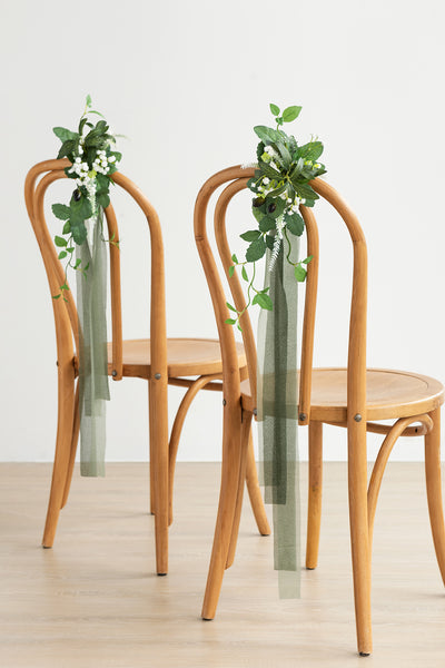 Aisle & Chair Decor in White & Sage
