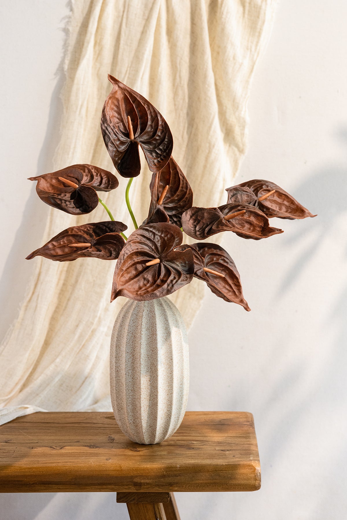 15" Anthurium Flowers with Stem