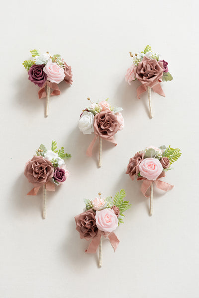 Mini Ready-to-Use Flower Centerpiece Set in Dusty Rose & Cream