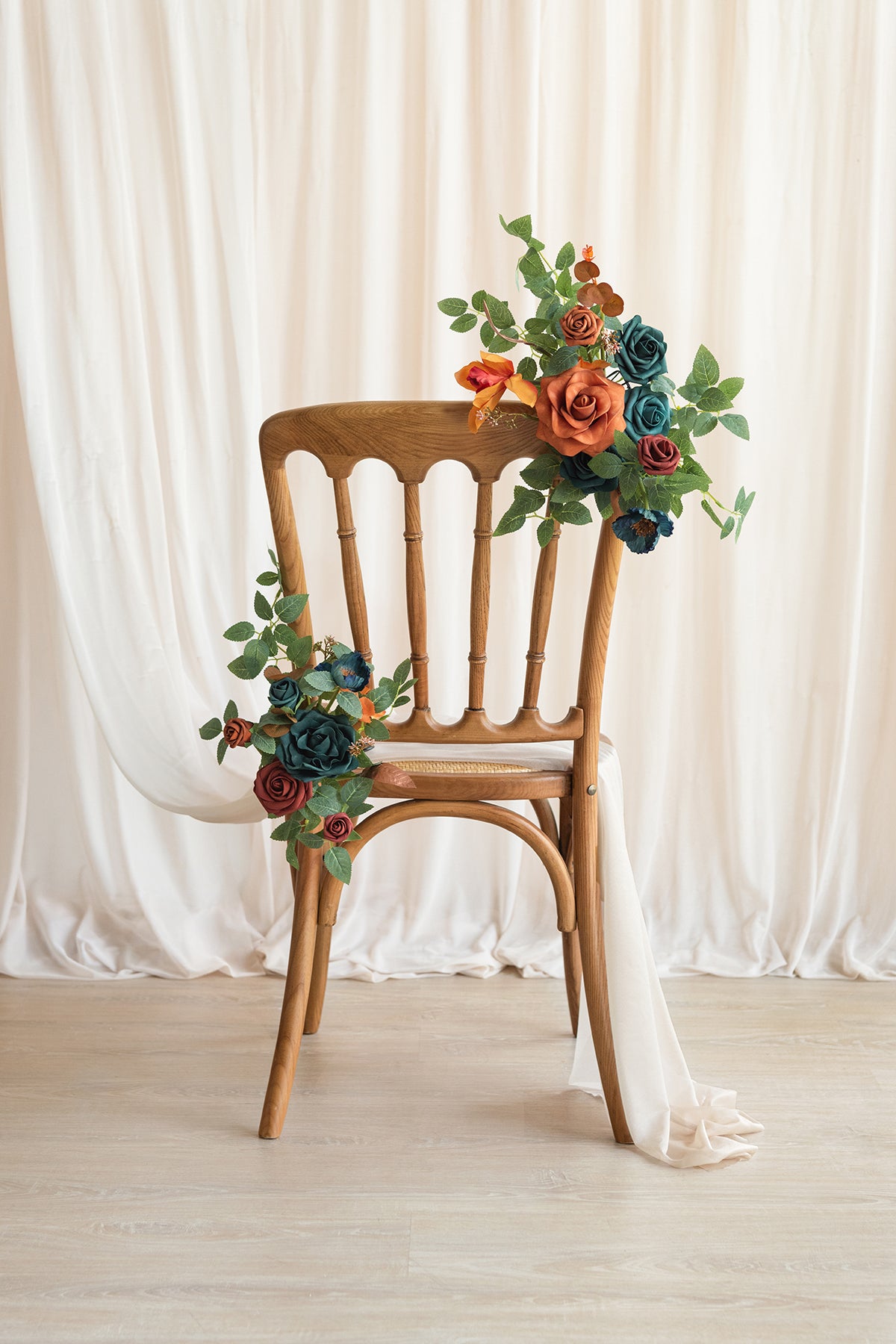 Flexible Combo Set Flower Sign Decor in Dark Teal & Burnt Orange