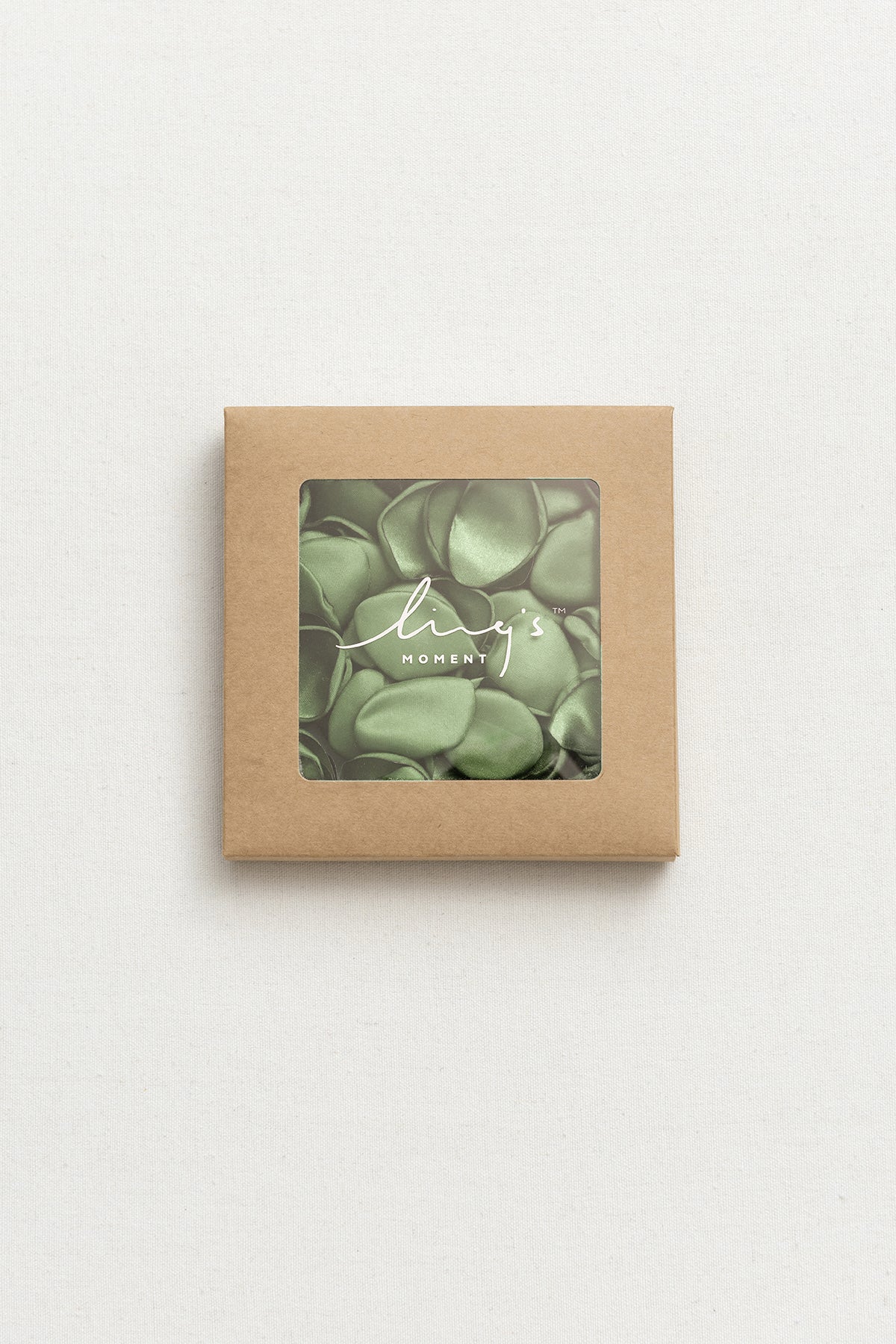 Silk Rose Petals in White & Sage