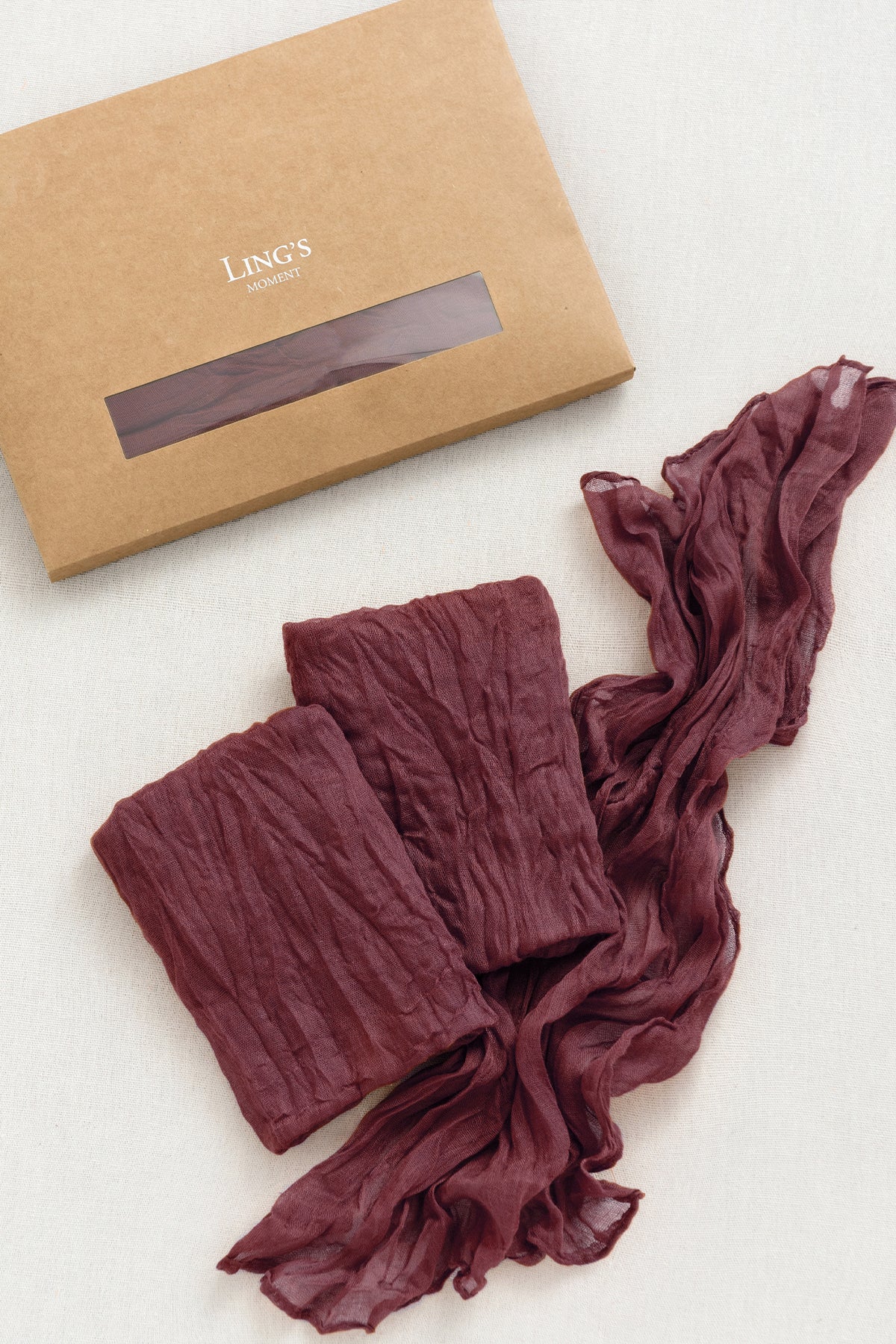 Cheesecloth Napkins in Burgundy