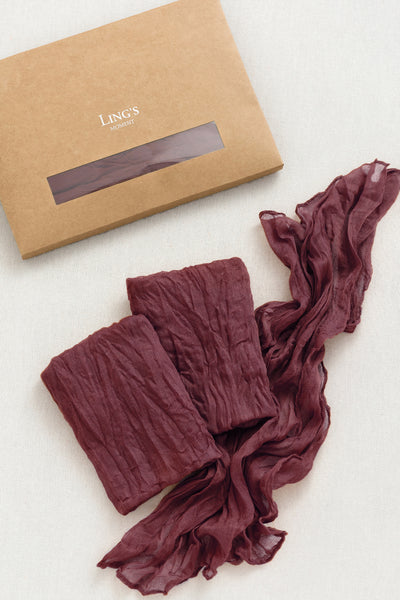 Cheesecloth Napkins in Burgundy