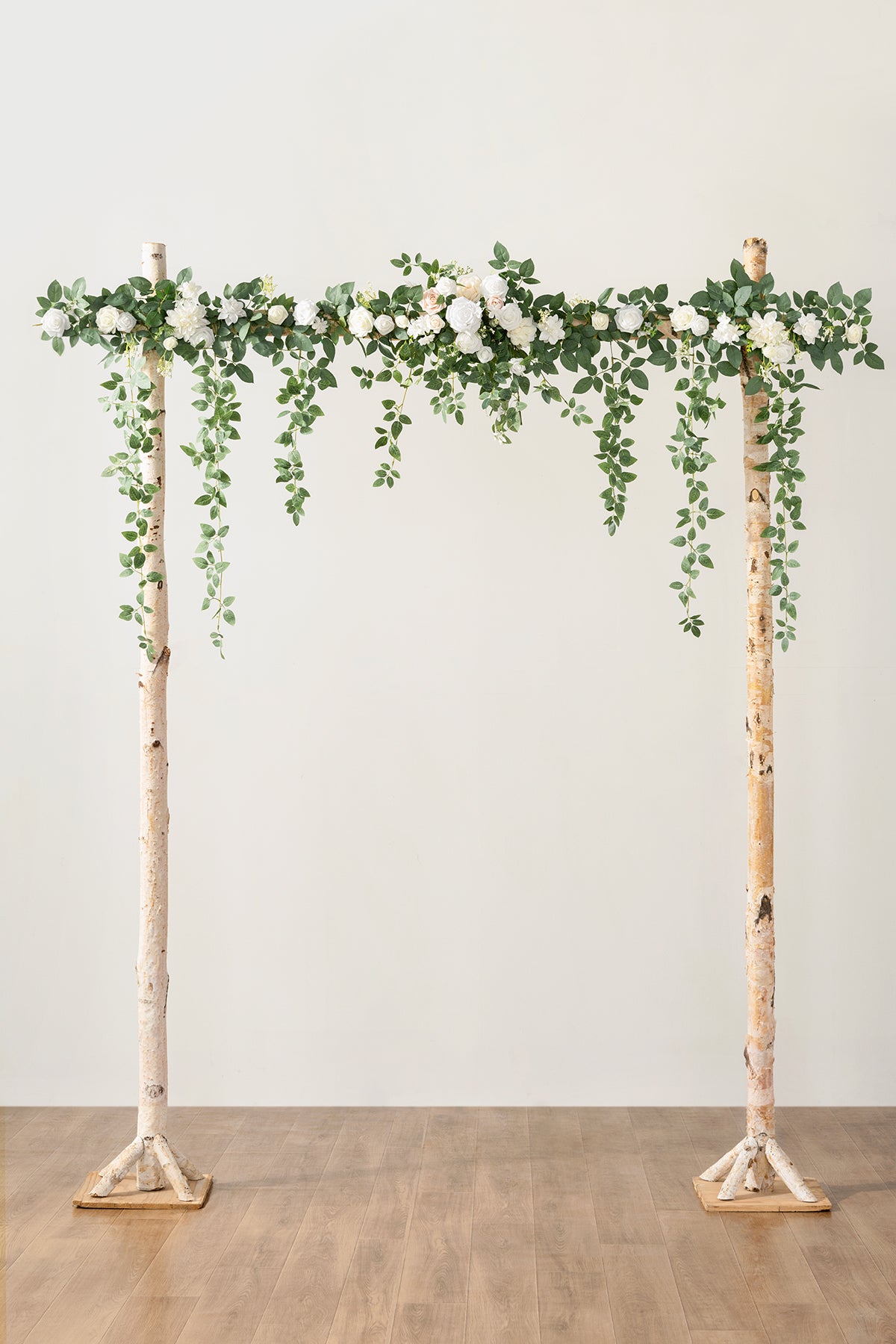 6.5ft Flower Garland in White & Sage