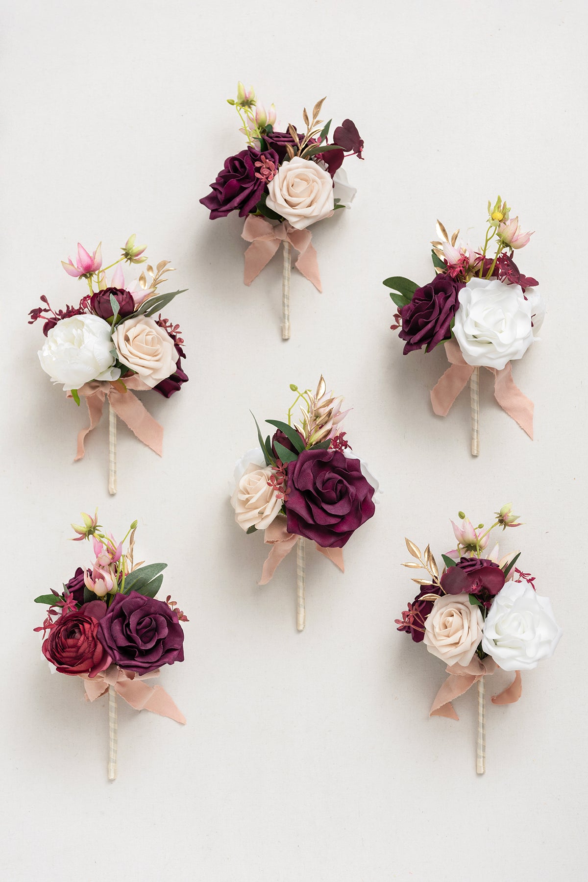 Mini Ready-to-Use Flower Centerpiece Set in Romantic Marsala | Clearance