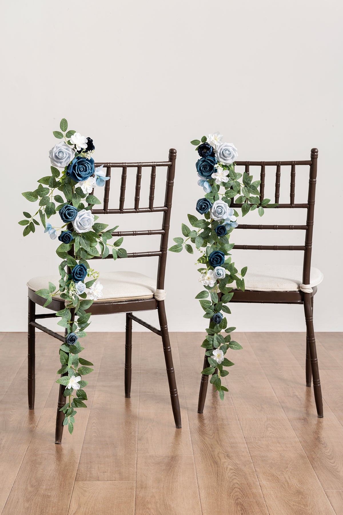 Wedding Hanging Chair Back Decoration in Dusty Blue & Navy