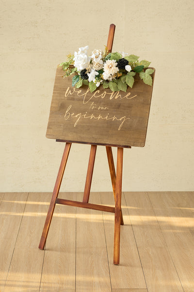 Flexible Combo Set Flower Sign Decor in Emerald & Tawny Beige | Clearance