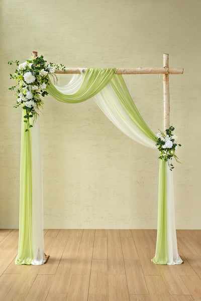 Flower Arch Decor with Drapes in May Lily & Olive