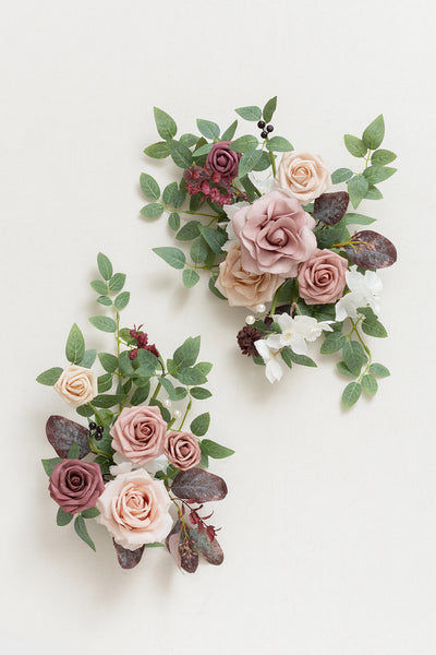 Flexible Combo Set Flower Sign Decor in Dusty Rose & Mauve