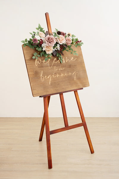 Flexible Combo Set Flower Sign Decor in Dusty Rose & Mauve