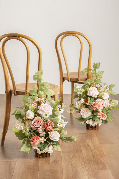 Wedding Aisle Runner Flower Arrangements in Garden Blush | Clearance