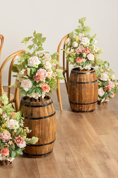 Wedding Aisle Runner Flower Arrangements in Garden Blush | Clearance