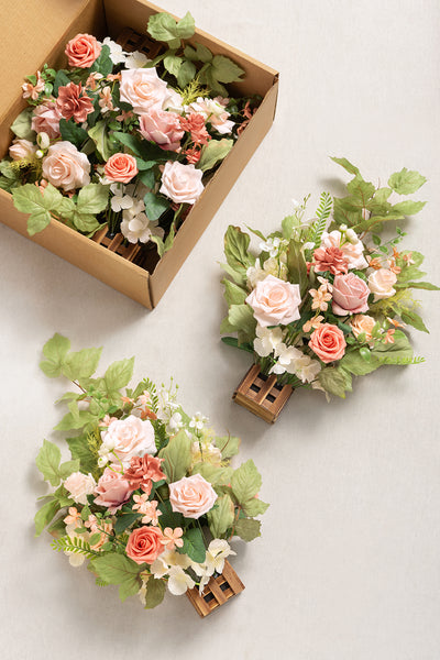Wedding Aisle Runner Flower Arrangements in Garden Blush | Clearance